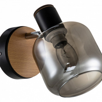 Спот Escada 10177/1A E14*40W Black/Chrome/Wood