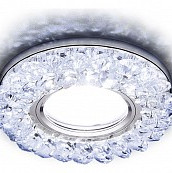 Светильник  Ambrella  встраив. MR16 Хром/Прозрачный+ LED 3W (LED COLD)
