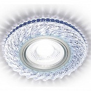 Ambrella Светильник встраив. Круг MR16 Хром/Прозр.+ LED 3W Тёплый свет