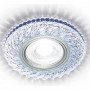 Ambrella Светильник встраив. Круг MR16 Хром/Прозр.+ LED 3W Тёплый свет