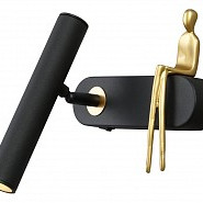 Настенный светильник Artelamp Albert A2173AP-1BK Черный Медь