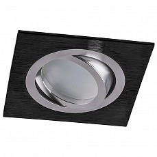 Светильник встраиваемый Feron DL2801 потолочный MR16 G5.3 черный-хром 32638