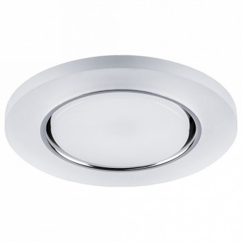 Светильник встраиваемый с белой LED подсветкой Feron CD5020 потолочный GX53 без лампы, белый матовый