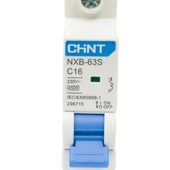 CHINT Авт. выкл. NXB-63S 1P 16A 4,5кА х-ка C(R)