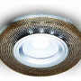 Ambrella Светильник встраив. Круг MR16 Хром/Агат+ LED 3W 4200K D100 H12 A65