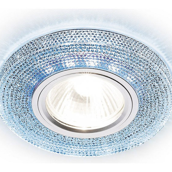 Ambrella Светильник встраив. Круг MR16 Хром/Сапфир+ LED 3W 4200K D100 H12 A65