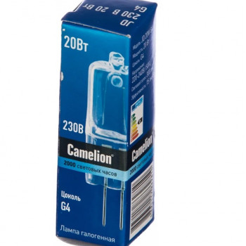 Лампа галогенная Camelion G4 20W/220V JD