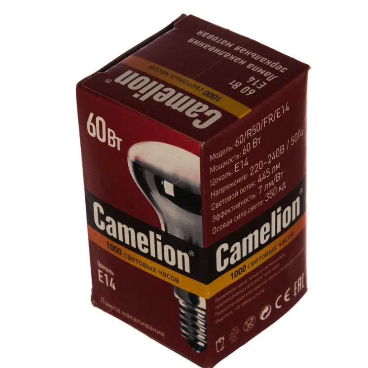 Лампа Camelion R50 зеркальная матовая Е14 60W