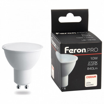 Лампа светодиодная Feron.PRO LB-1610 GU10 10W 175-265V 6400K